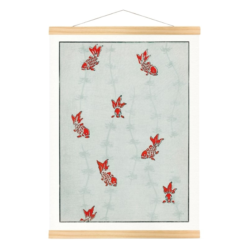 Estampe Japonaise Watanabe Seitei - Poissons - A3