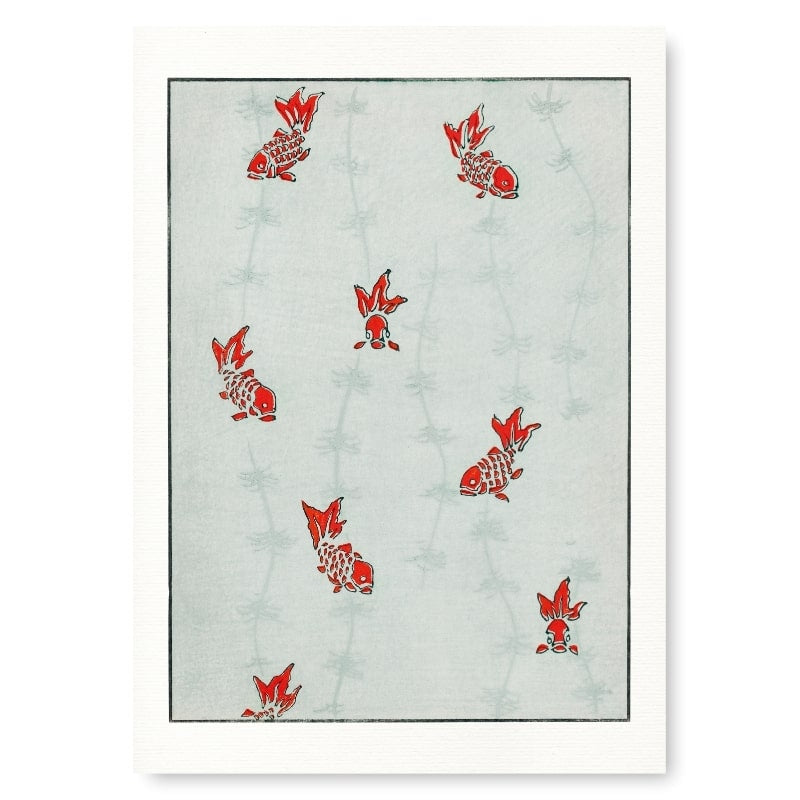 Estampe Japonaise Watanabe Seitei - Poissons - A3