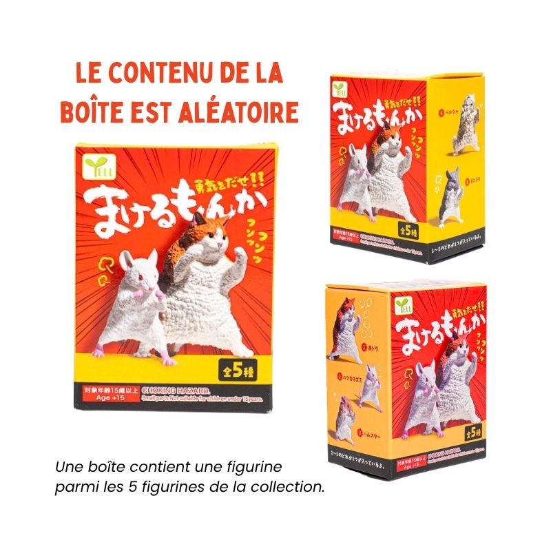 Figurine Gachapon Animal Bagarreur