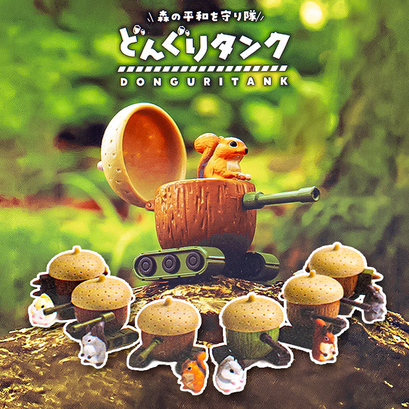 Figurine Gachapon Écureuil en Tank