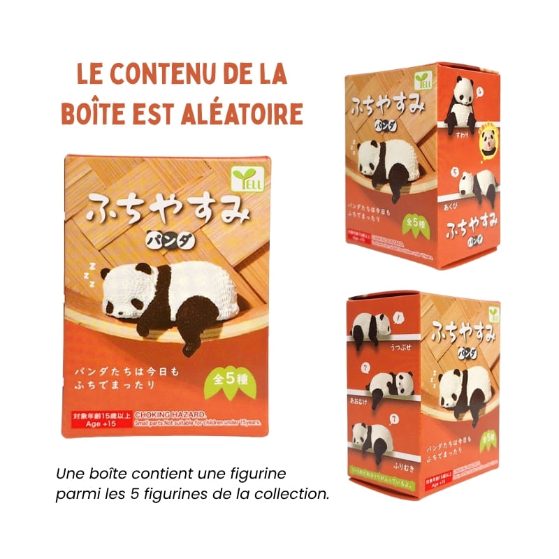 Figurine Gachapon Panda Endormi