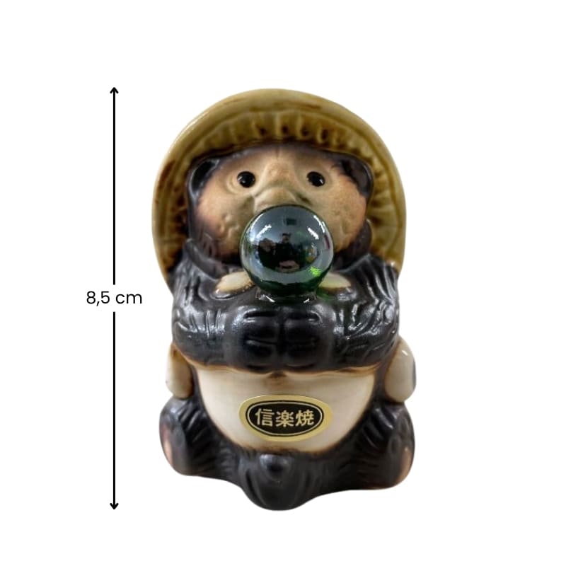 Figurine Tanuki Perle Verte