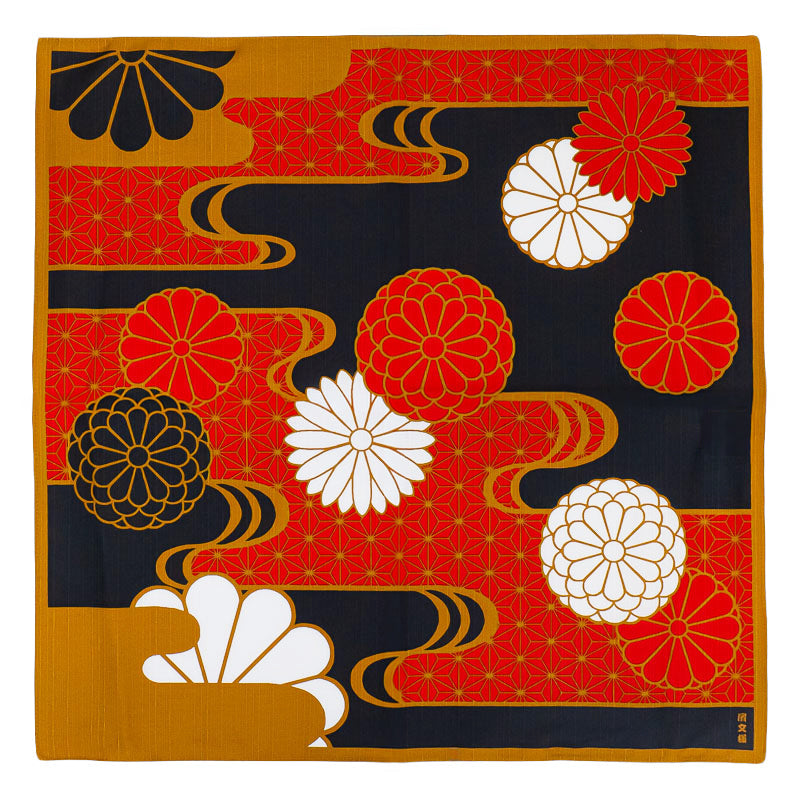 Furoshiki Japonais Chrysanthème - 50x50 cm