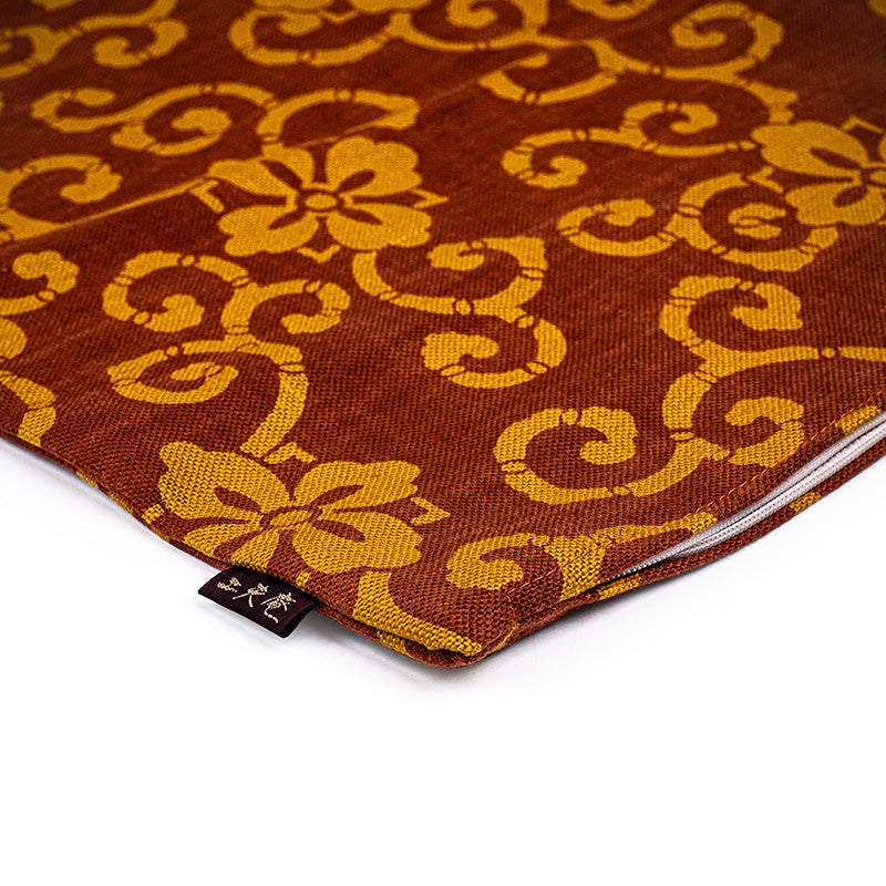 Housse de Coussin Japonais Hanabishi Karakusa