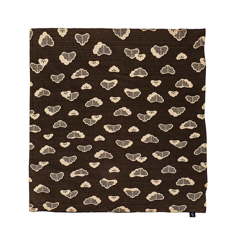 Housse de Coussin Japonais Motif Matsu Marron