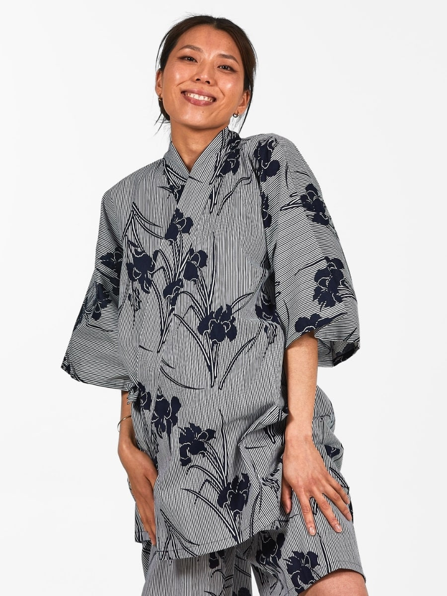 Jinbei Japonais Femme Iris