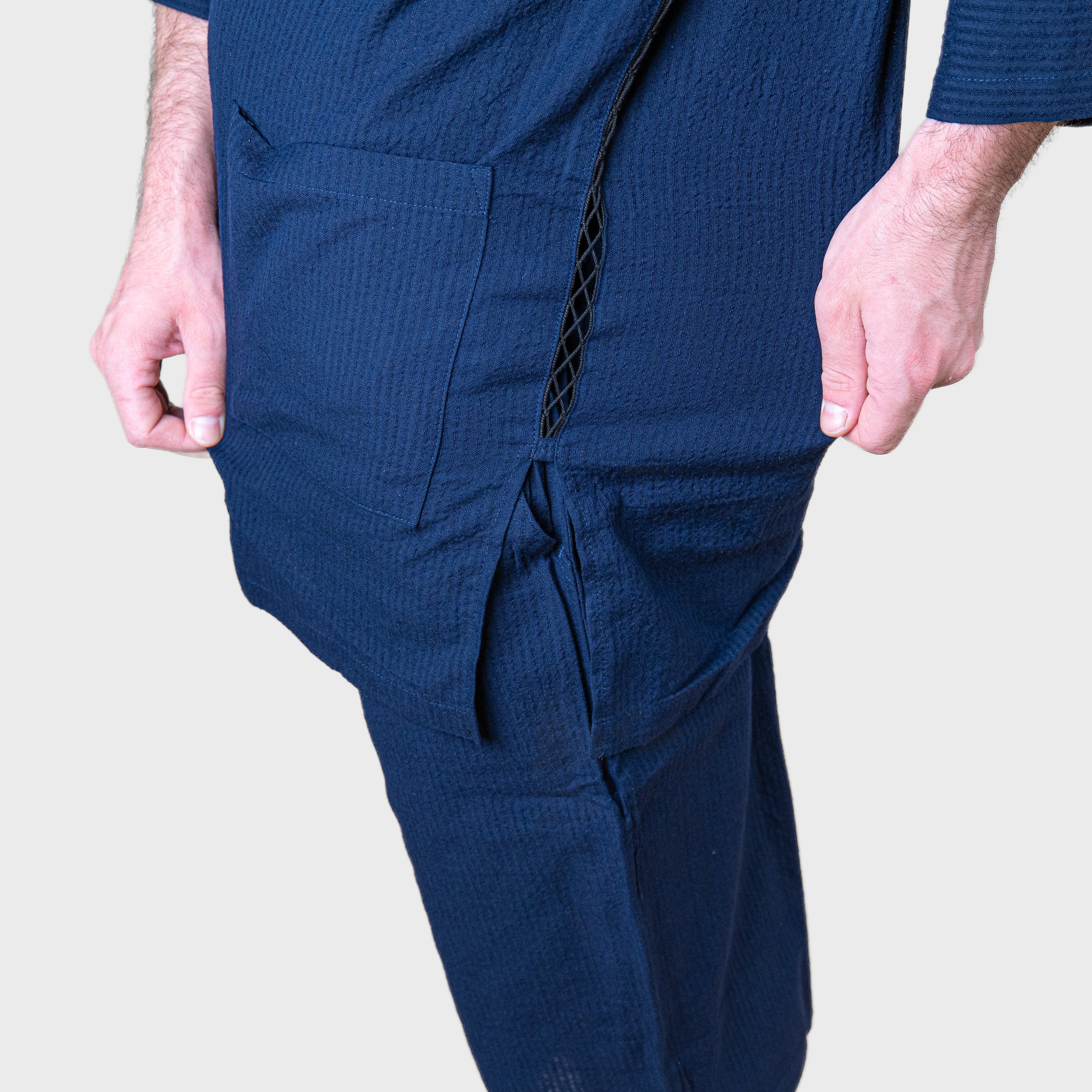 Jinbei Japonais Homme Bleu Marine
