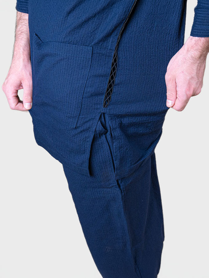 Jinbei Japonais Homme Bleu Marine