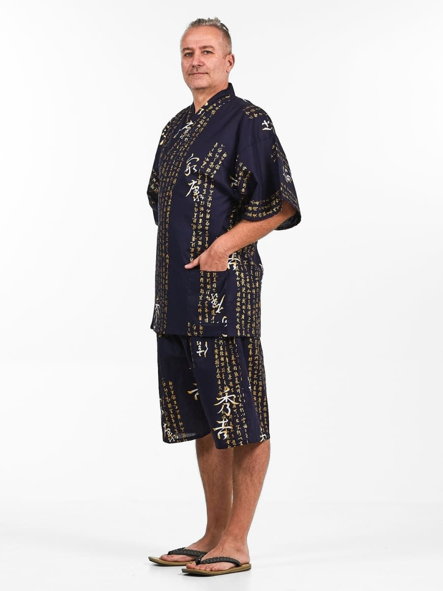 Jinbei Japonais Homme Kanji