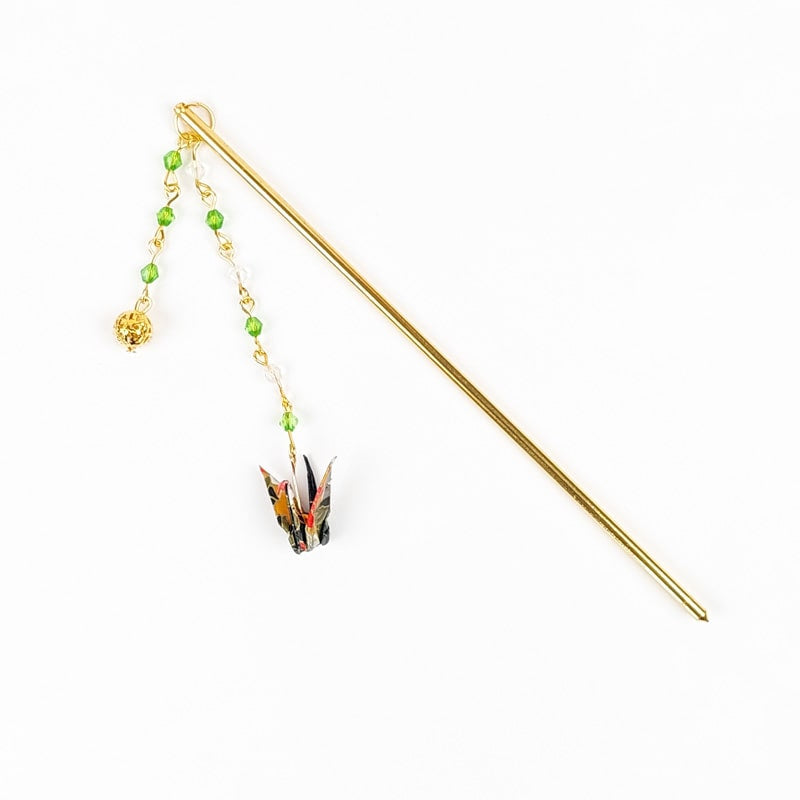 Kanzashi Japonais Origami Noir