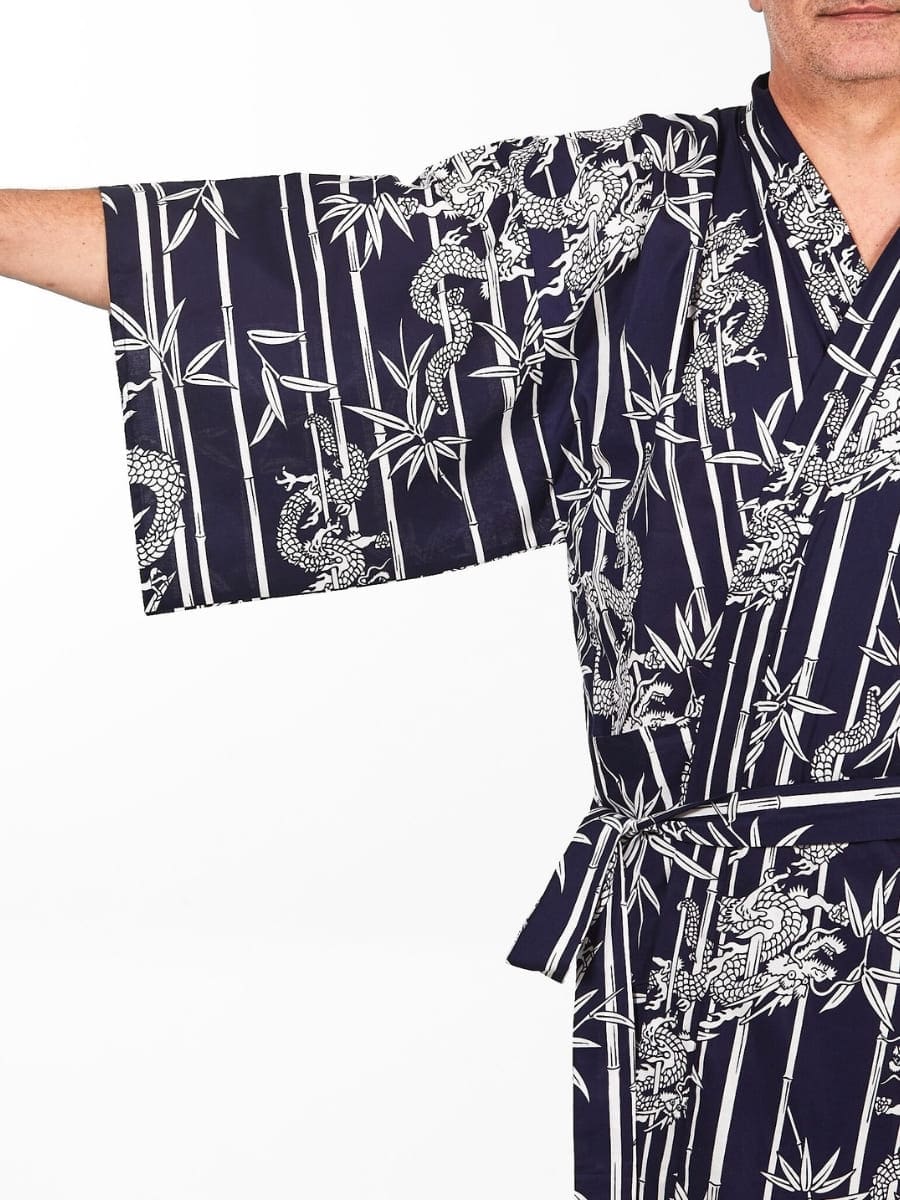Kimono Happi Homme Bambou & Dragon - Taille unique