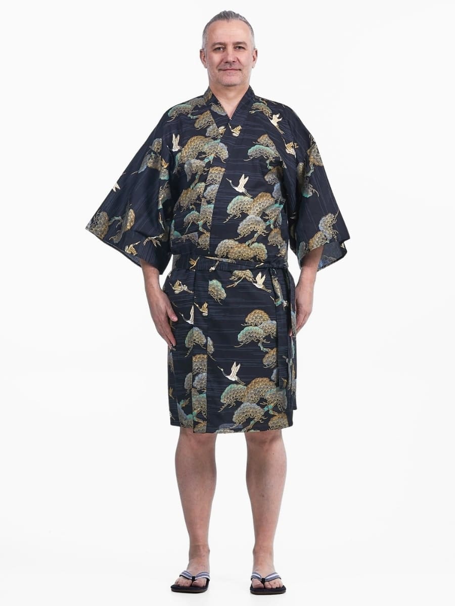 Kimono Happi Homme Grue & Pin - Taille unique
