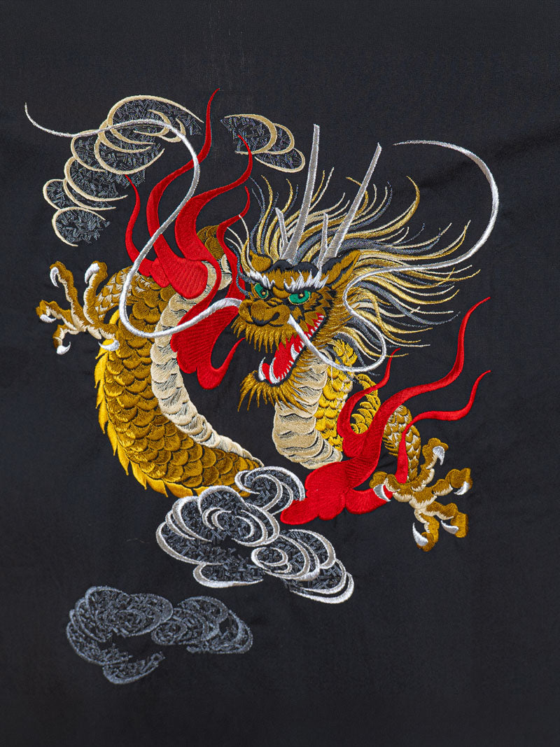 Kimono Happi Homme Oversize Broderie Dragon