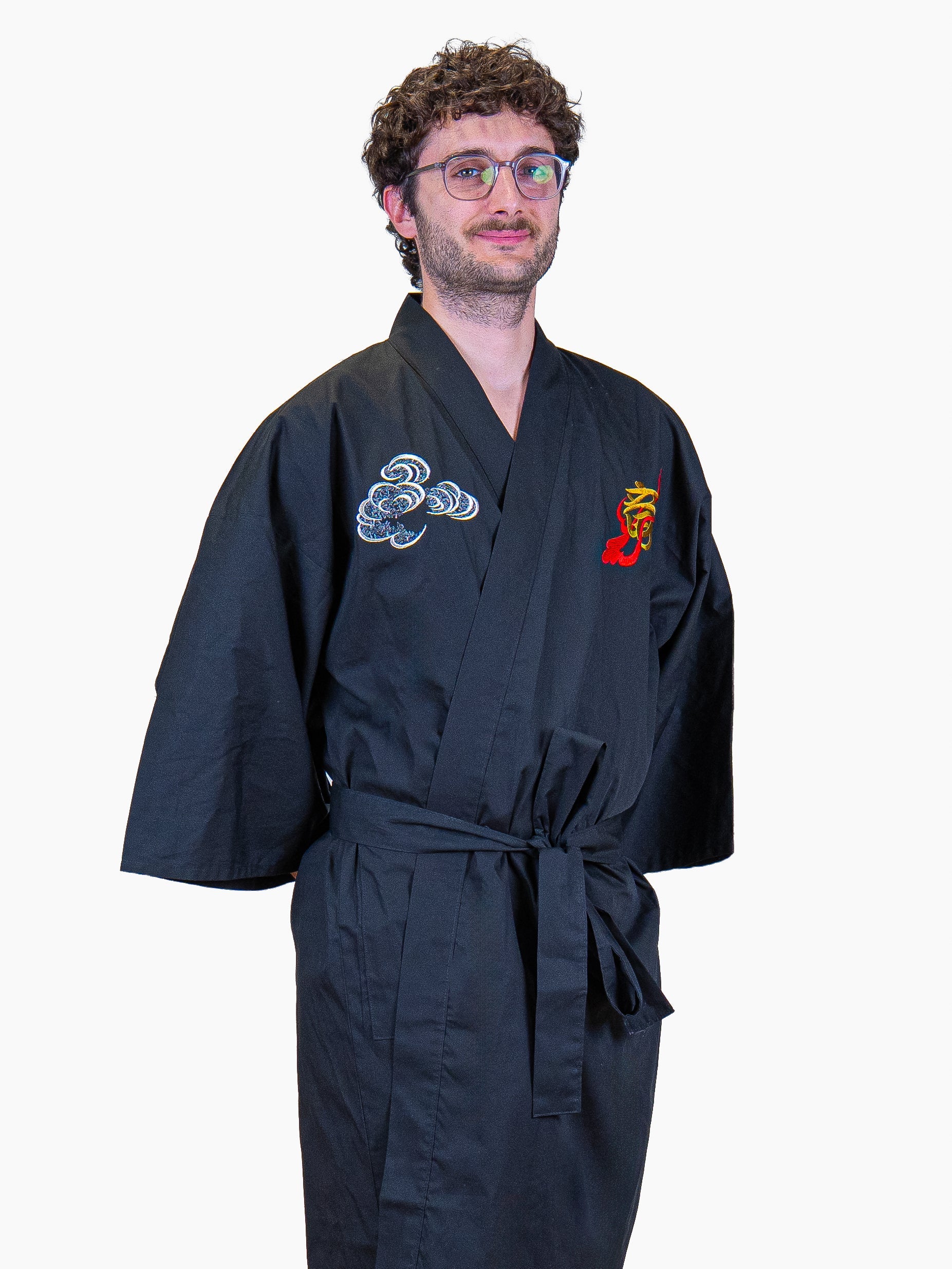 Kimono Happi Homme Oversize Broderie Dragon