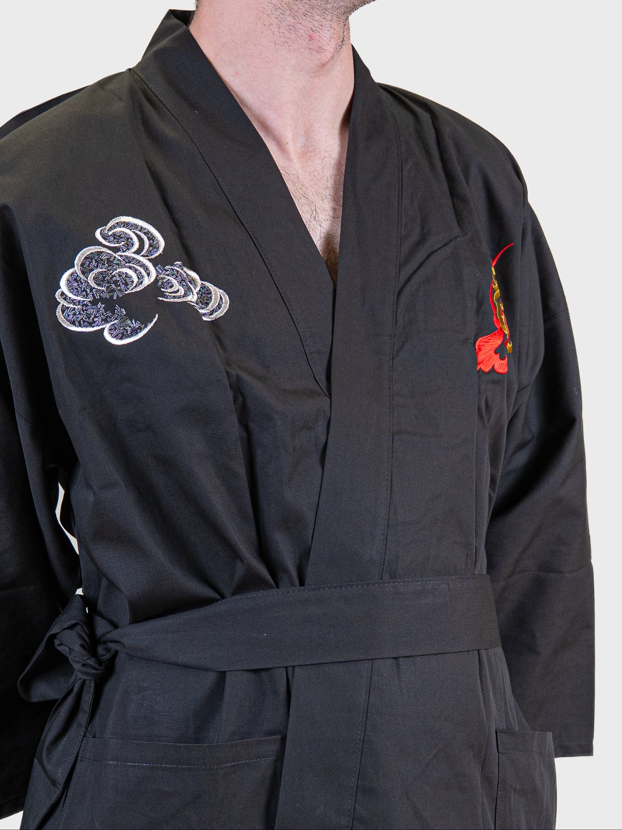 Kimono Happi Homme Oversize Broderie Dragon
