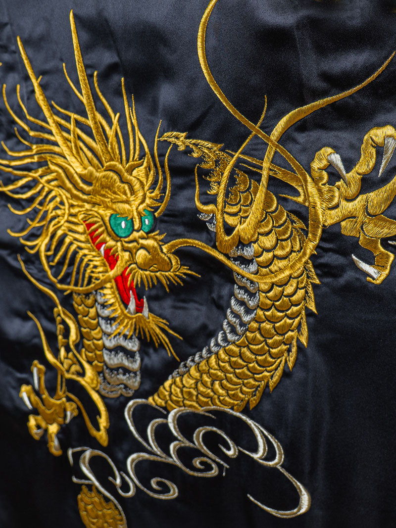 Kimono Happi Homme Oversize Dragon Doré