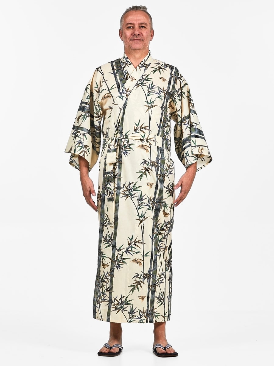 Kimono Homme Japonais Bambou - Taille unique