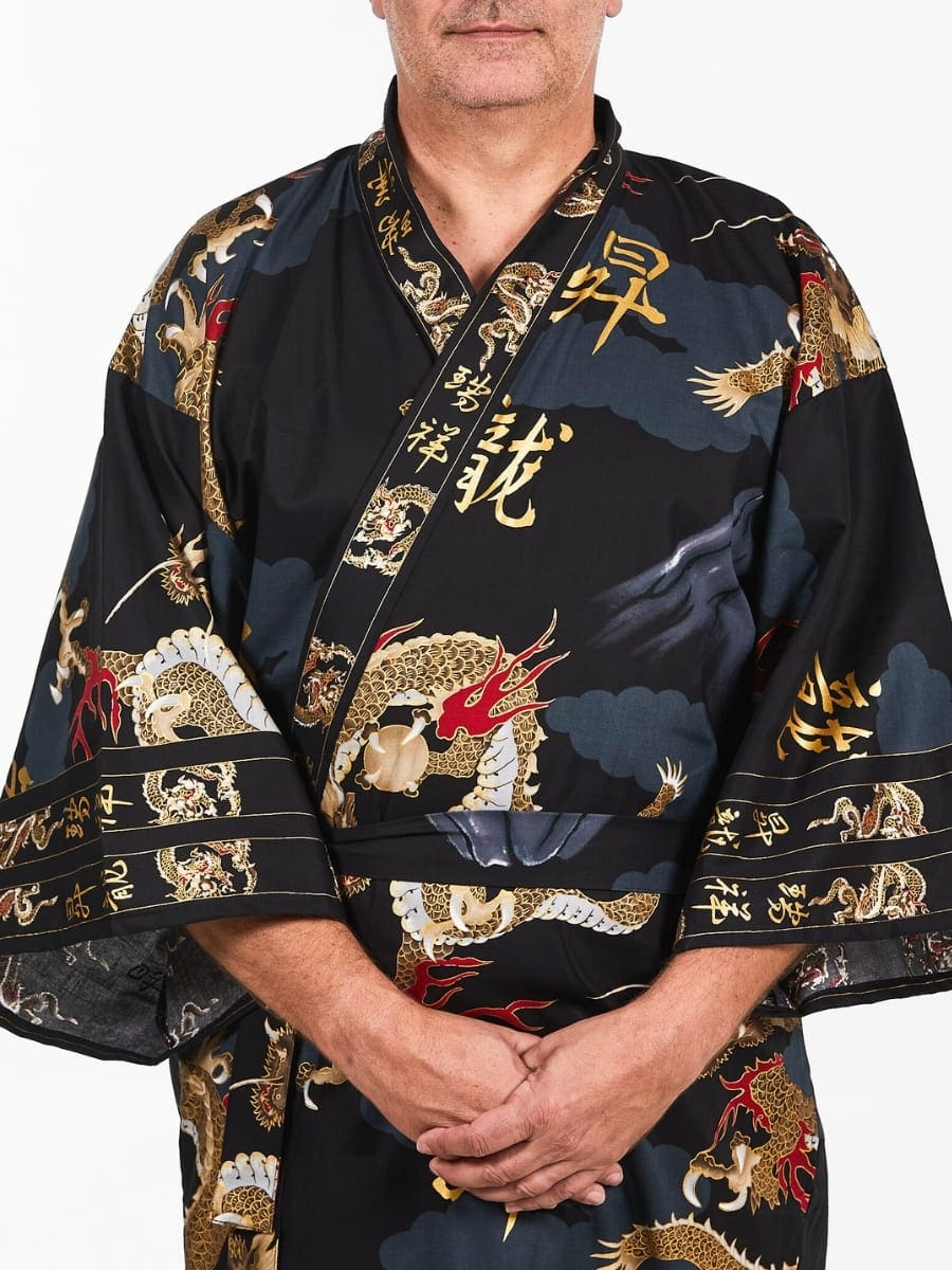 Kimono Homme Japonais Dragon - Taille unique