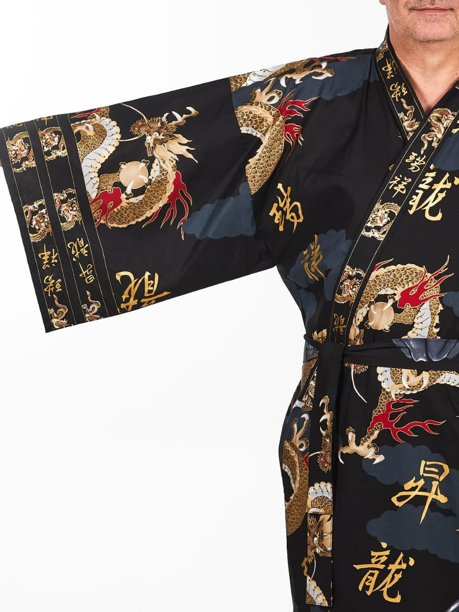 Kimono Homme Japonais Dragon - Taille unique