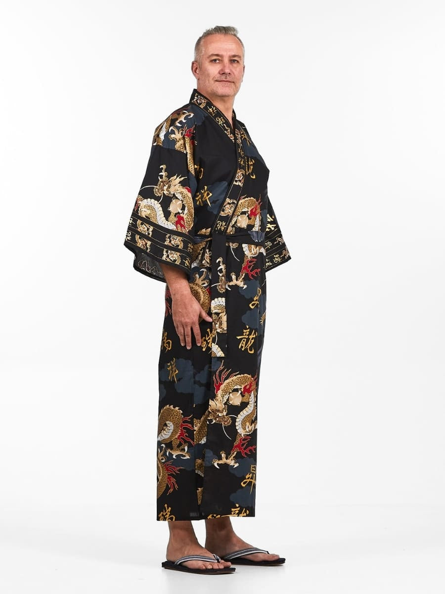 Kimono Homme Japonais Dragon - Taille unique
