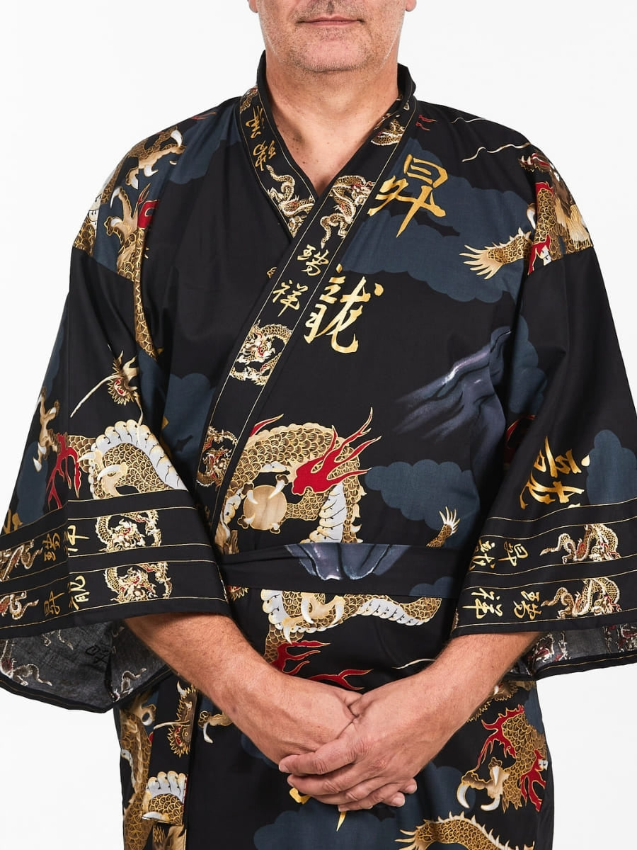 Kimono Homme Japonais Dragon - Taille unique