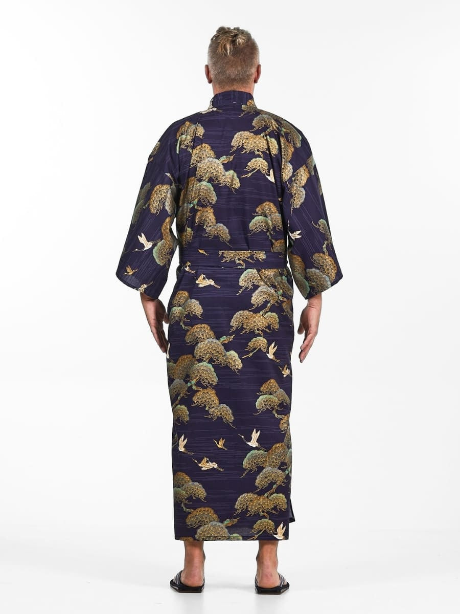 Kimono Homme Japonais Grue & Pin - Taille unique