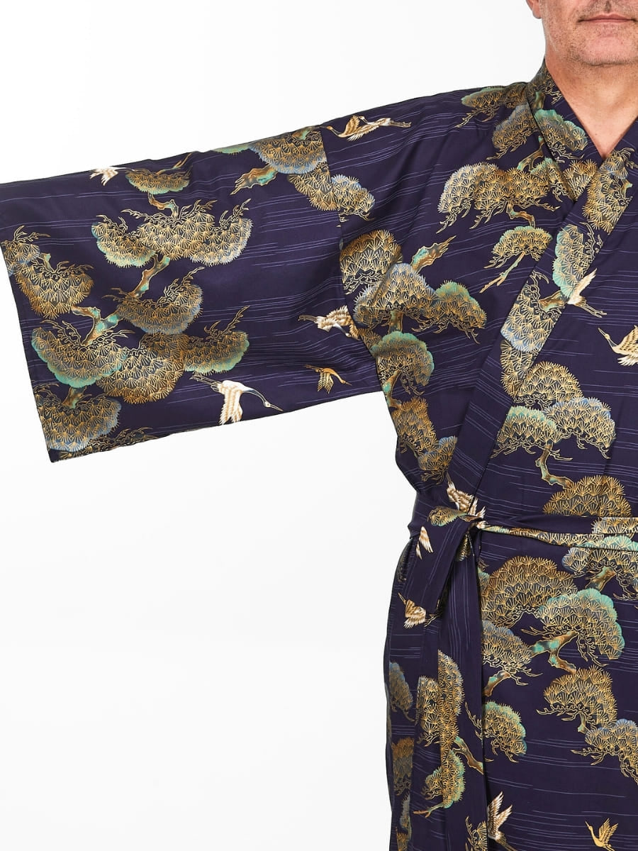 Kimono Homme Japonais Grue & Pin - Taille unique
