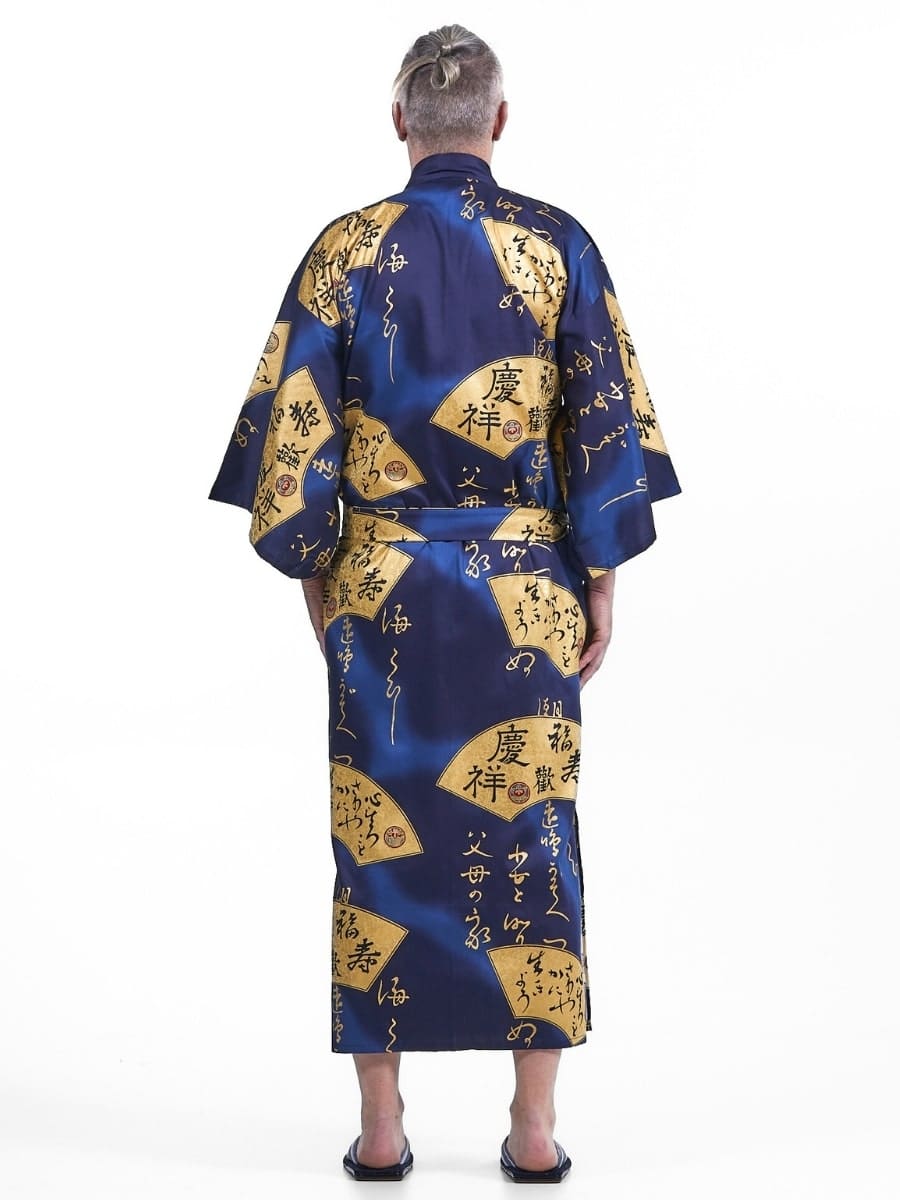 Kimono Homme Japonais Sensu Doré - Taille unique