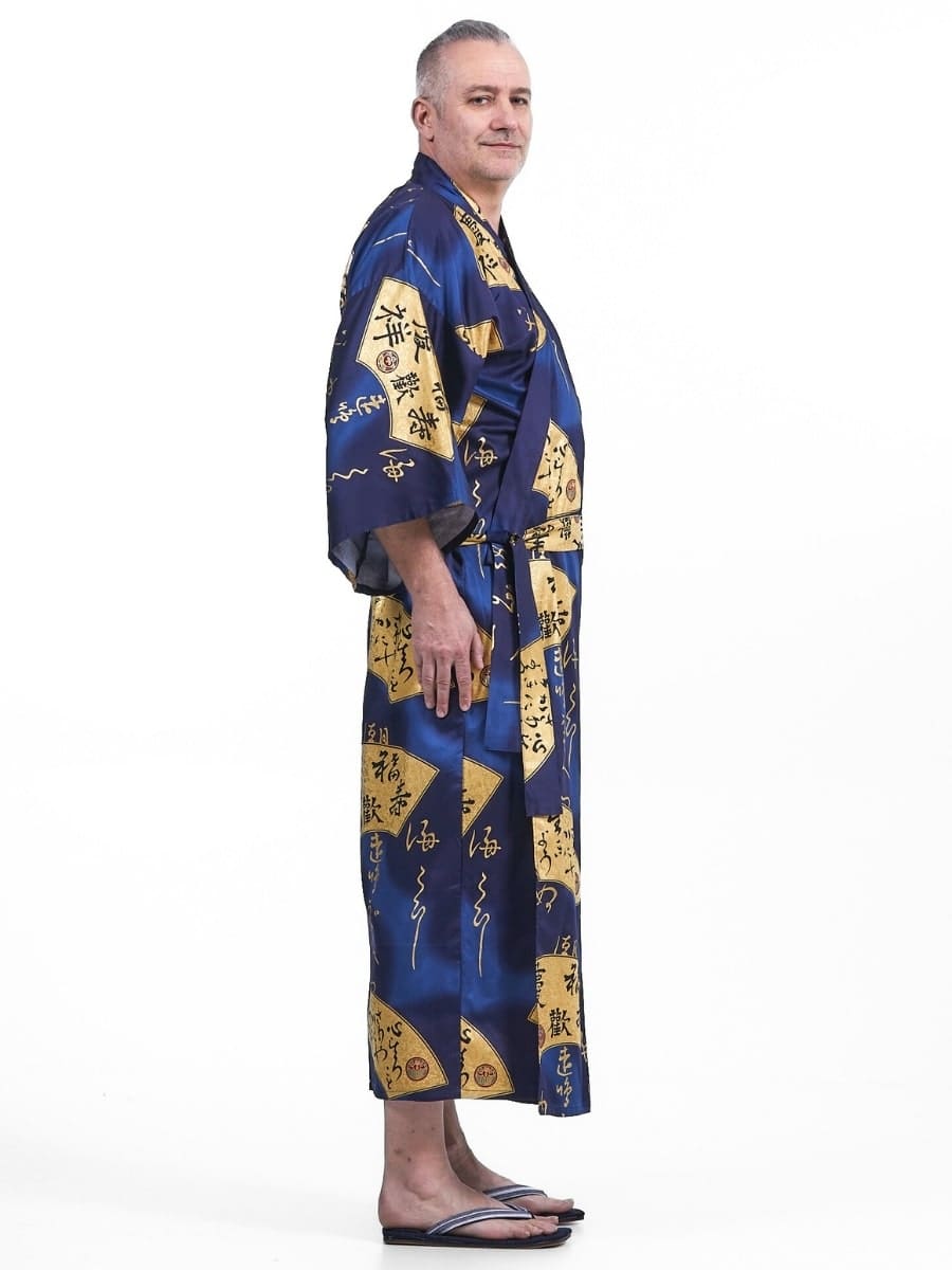 Kimono Homme Japonais Sensu Doré - Taille unique