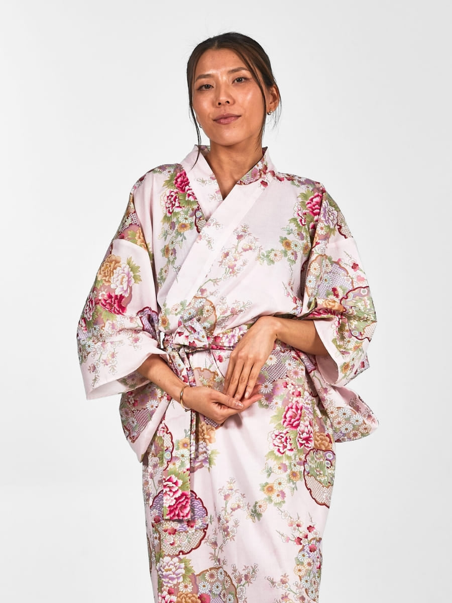 Kimono Japonais Femme Maru Mon - Taille unique