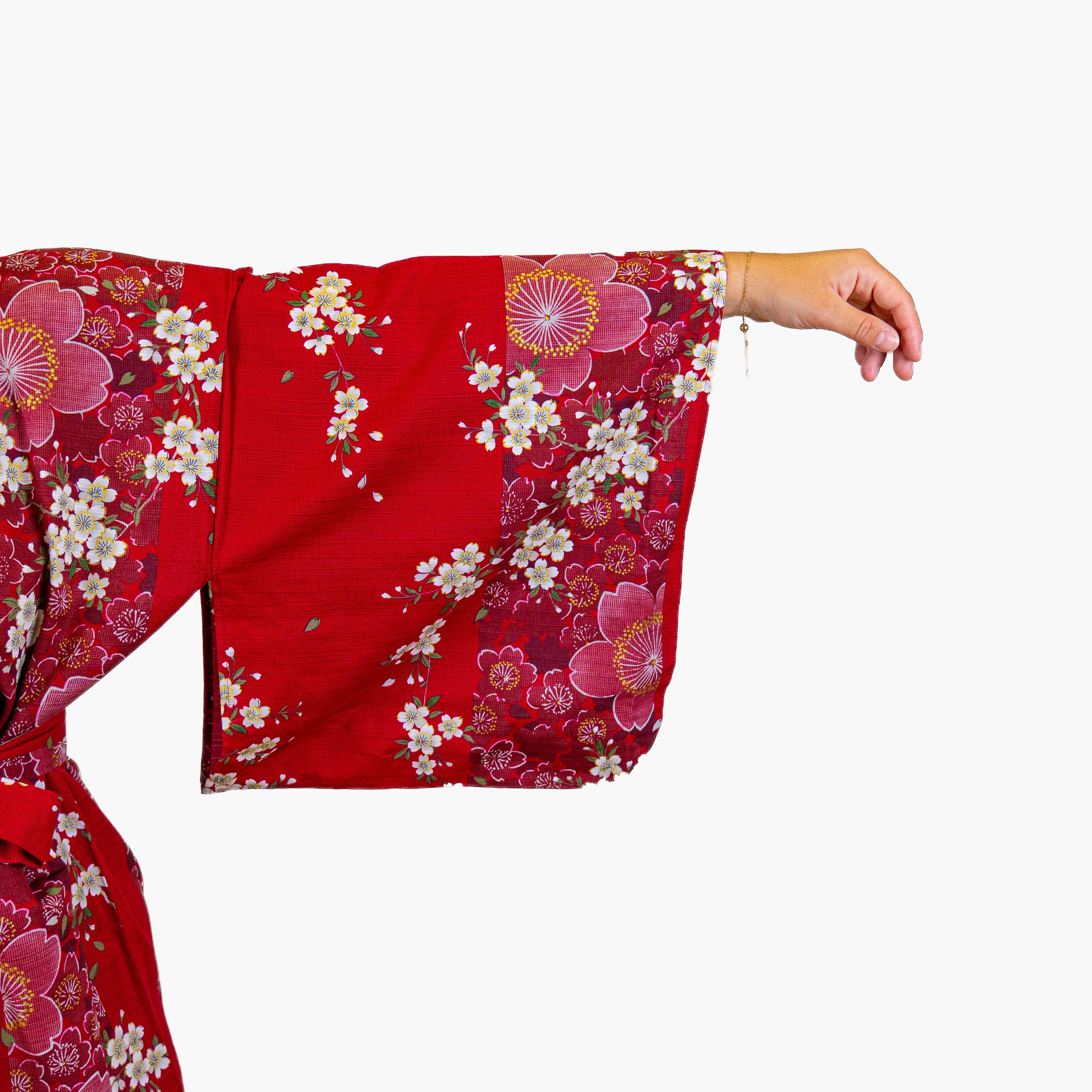 Kimono Japonais Femme Rouge Sakura