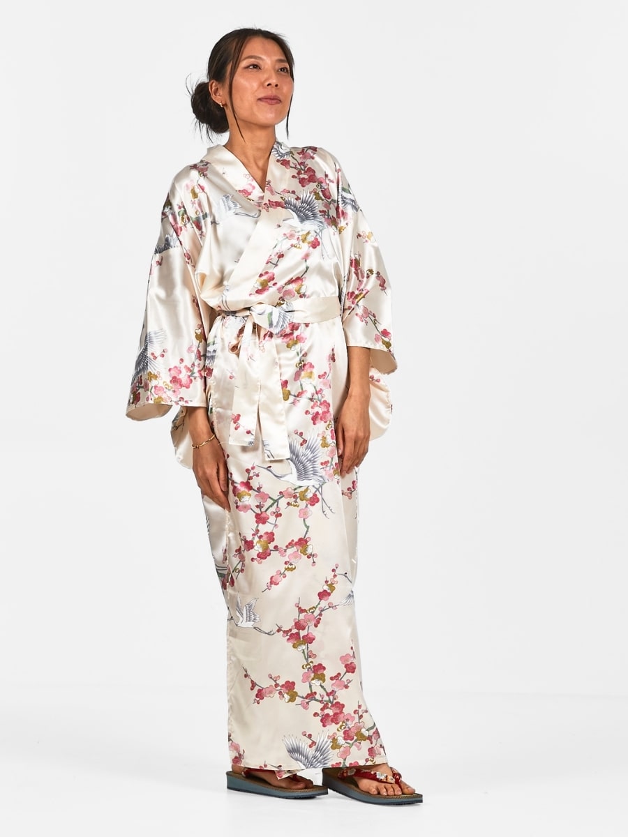 Kimono Japonais Femme Ume to Tsuru - Taille unique