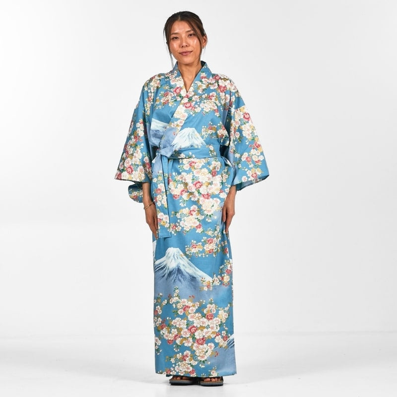 Kimono Yukata Femme Fujisan no Sakura