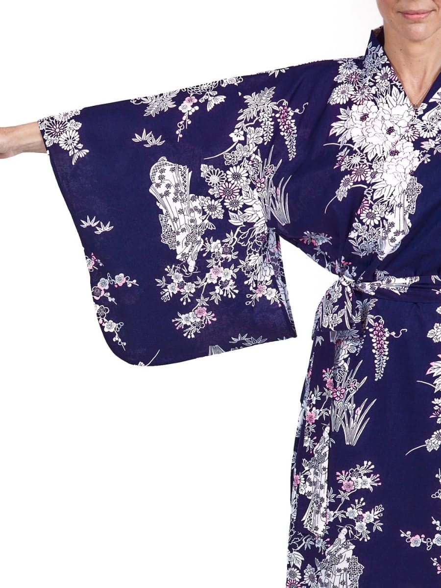 Kimono Yukata Femme Pivoine & Geisha