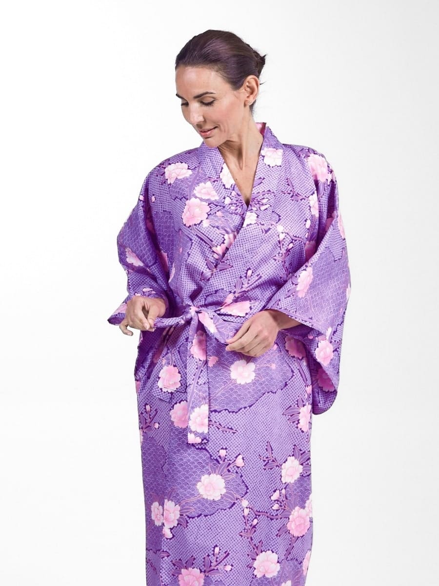 Kimono Yukata Femme Sakura to Kumo