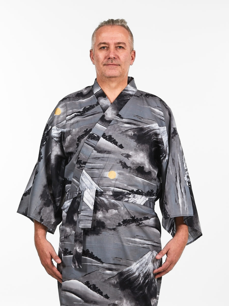 Kimono Yukata Homme Mont Fuji