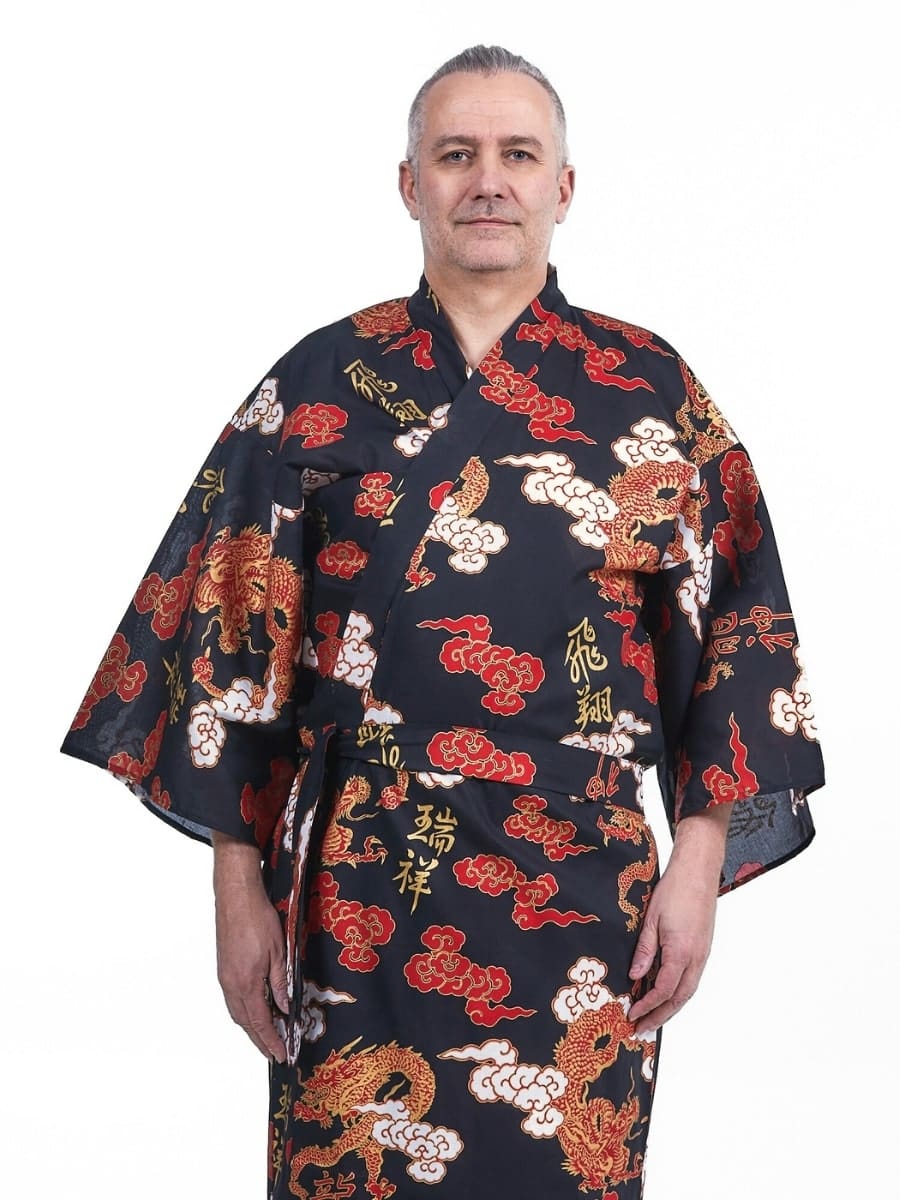 Kimono Yukata Homme Ryū to Kumo