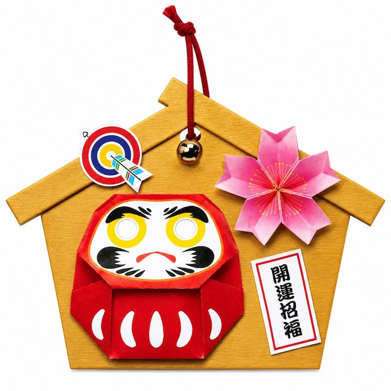 Kit Créatif Japonais Suspension Papier Ema & Daruma