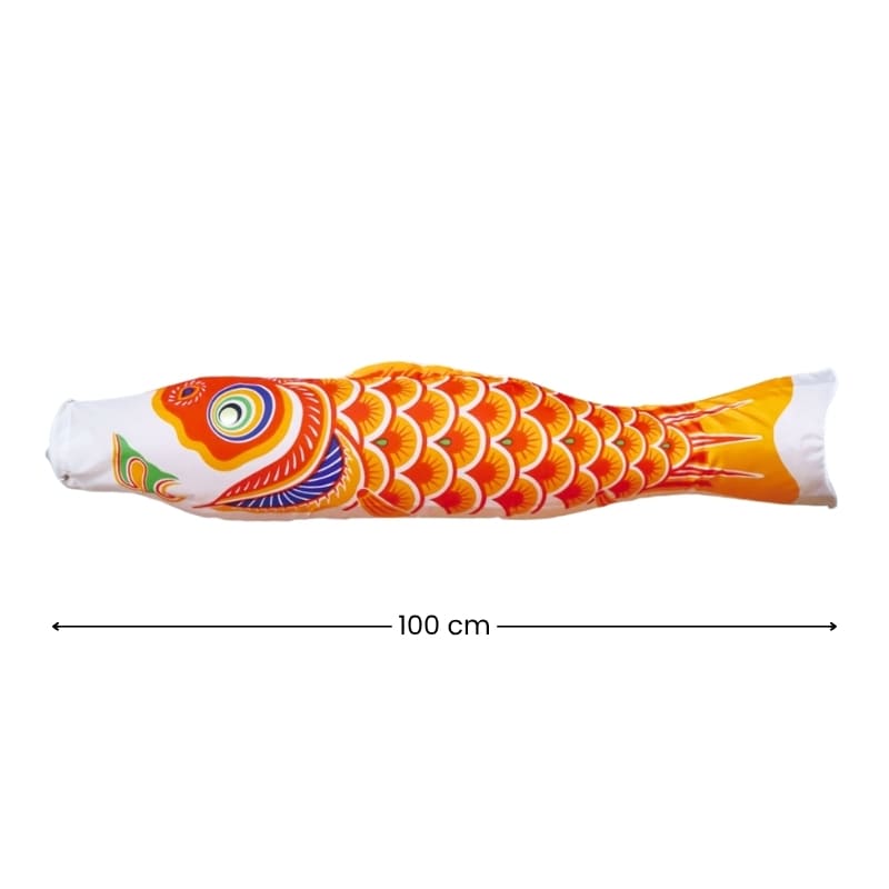 Koinobori Japonaise Traditionnelle Orange 100 cm