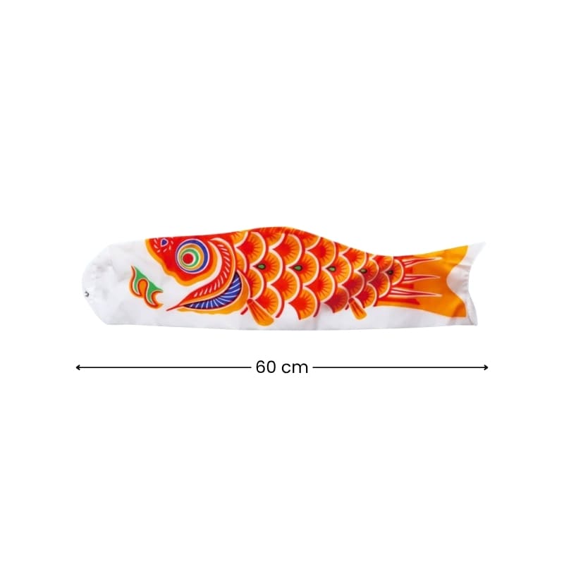 Koinobori Japonaise Traditionnelle Orange 60 cm