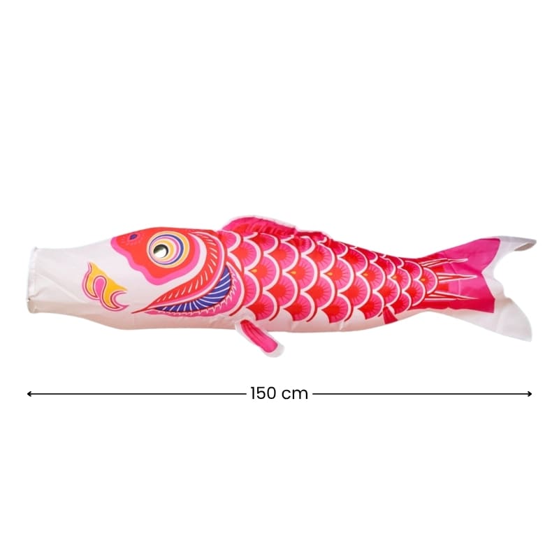 Koinobori Japonaise Traditionnelle Rose 150 cm