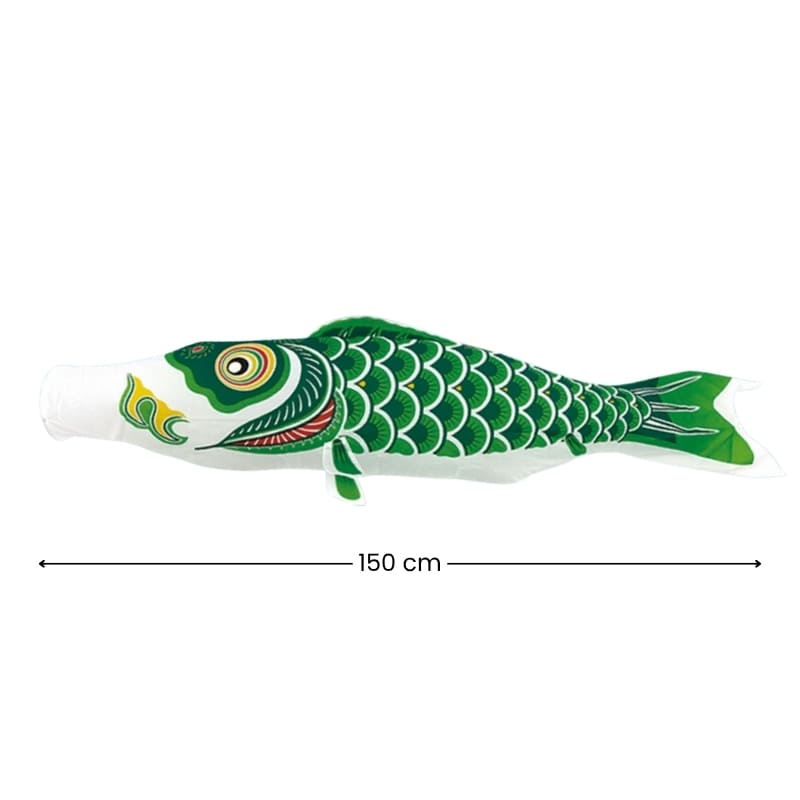 Koinobori Japonaise Traditionnelle Verte 150 cm
