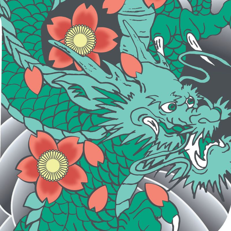Koinobori Tatouage Dragon (M)