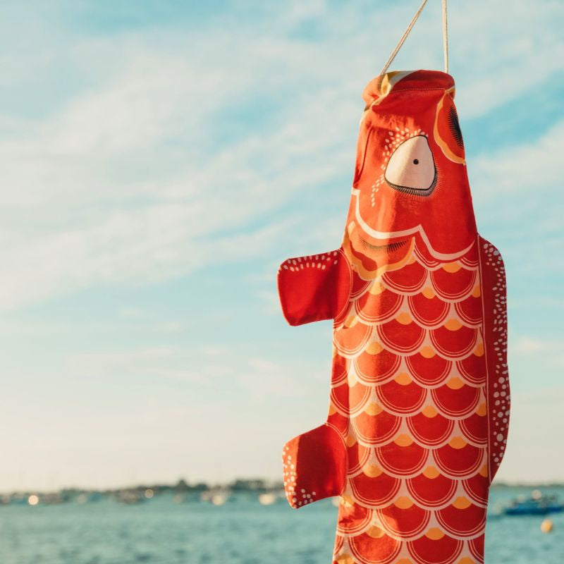 Koinobori Traditionnel Orange (S)