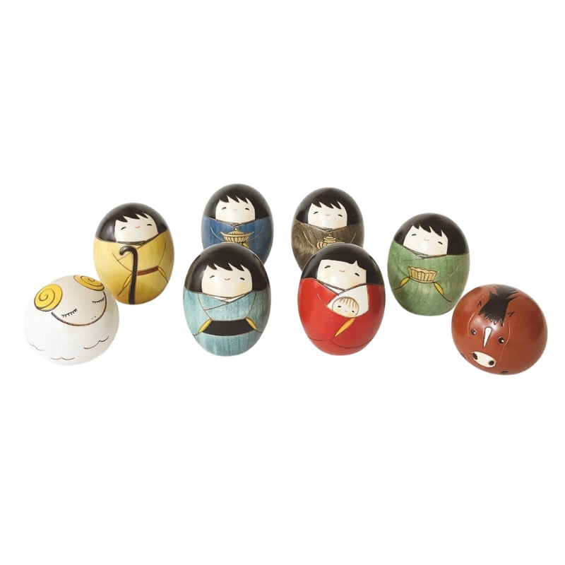 Kokeshi Crèche de Noël