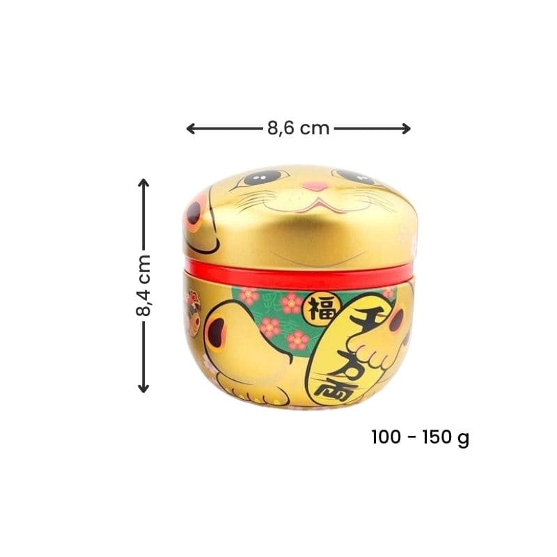 Lot 2 Boîtes à Thé Métal Maneki Neko