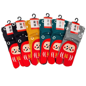 Lot De 6 Paires Chaussettes Sport Enfants à Bout Fendu - Coton, Tailles 2-15 Ans, Couleurs Assorties