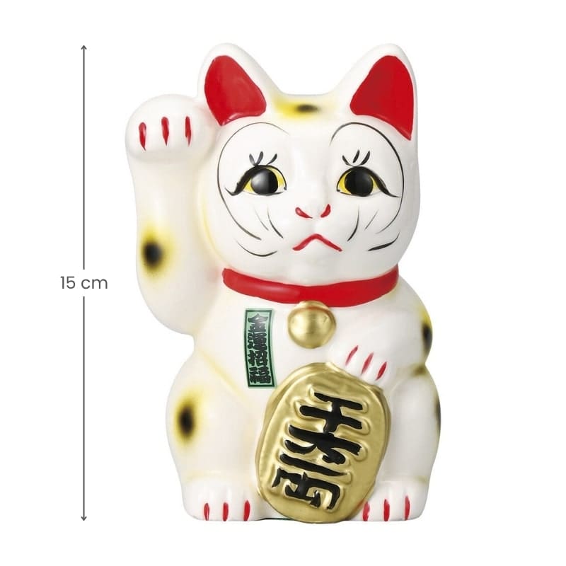 Maneki Neko Japonais Seto - 15 cm