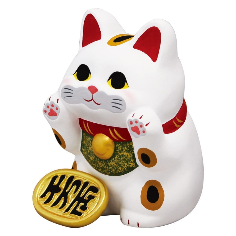 2 tasses kawaii, chat maneki neko japonais, teintes rose et blanche