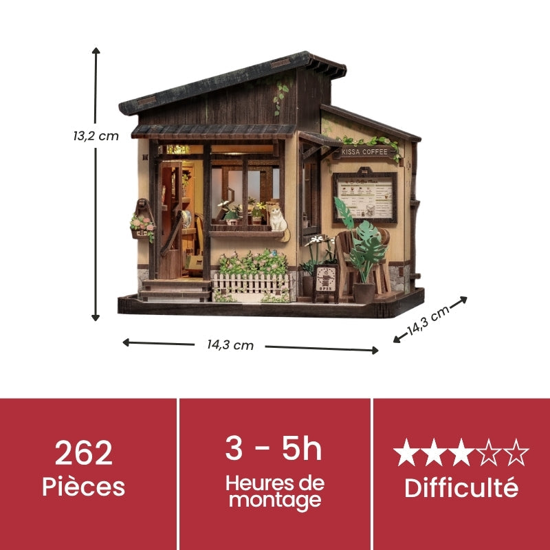 Maquette Japonaise Bois Kissa Coffee